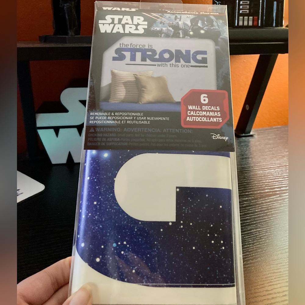 Star Wars- the force is STRONG with this one Wall Decals 6 count •Removable •
